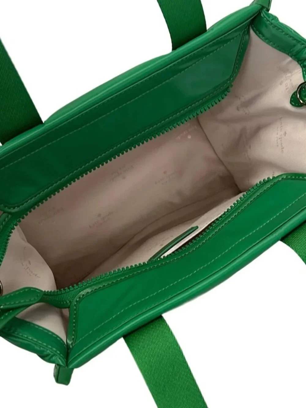 Kate spade Kip Puffy Small Tote KM669 Green Recycled Polyester Polyurethane